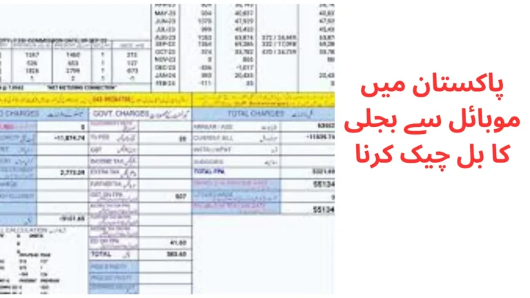 پاکستان میں موبائل سے بجلی کا بل چیک کرنا