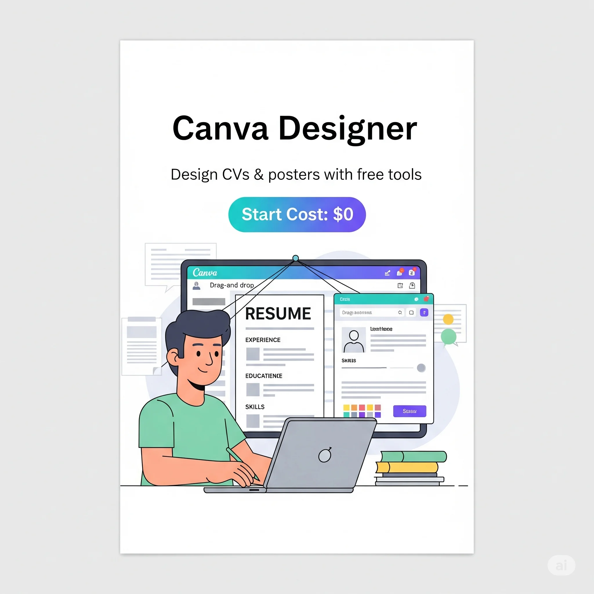 Offer a Canva Design Service for Students